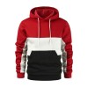 Men's spring autumn winter fashion color block hoodie