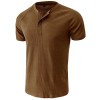 Waffle Button Raglan Men's Short Sleeve