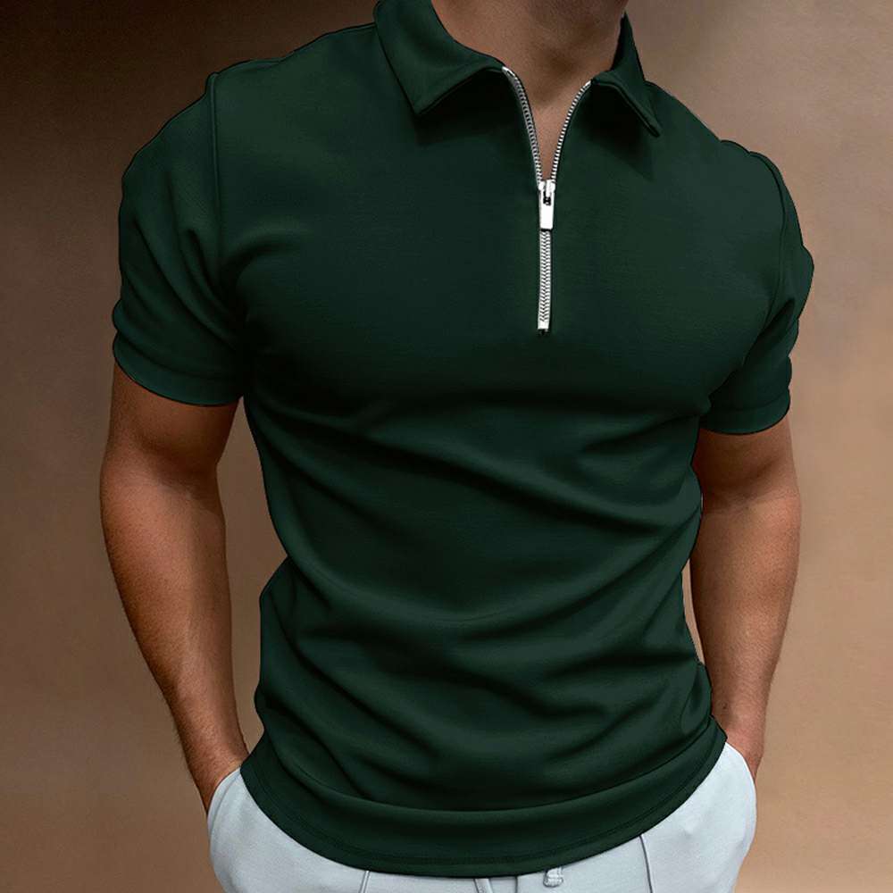 Summer men's polo shirt solid color short-sleeved lapel t-shirt P1123 Summer men's polo shirt solid color short-sleeved lapel t-shirt P1123