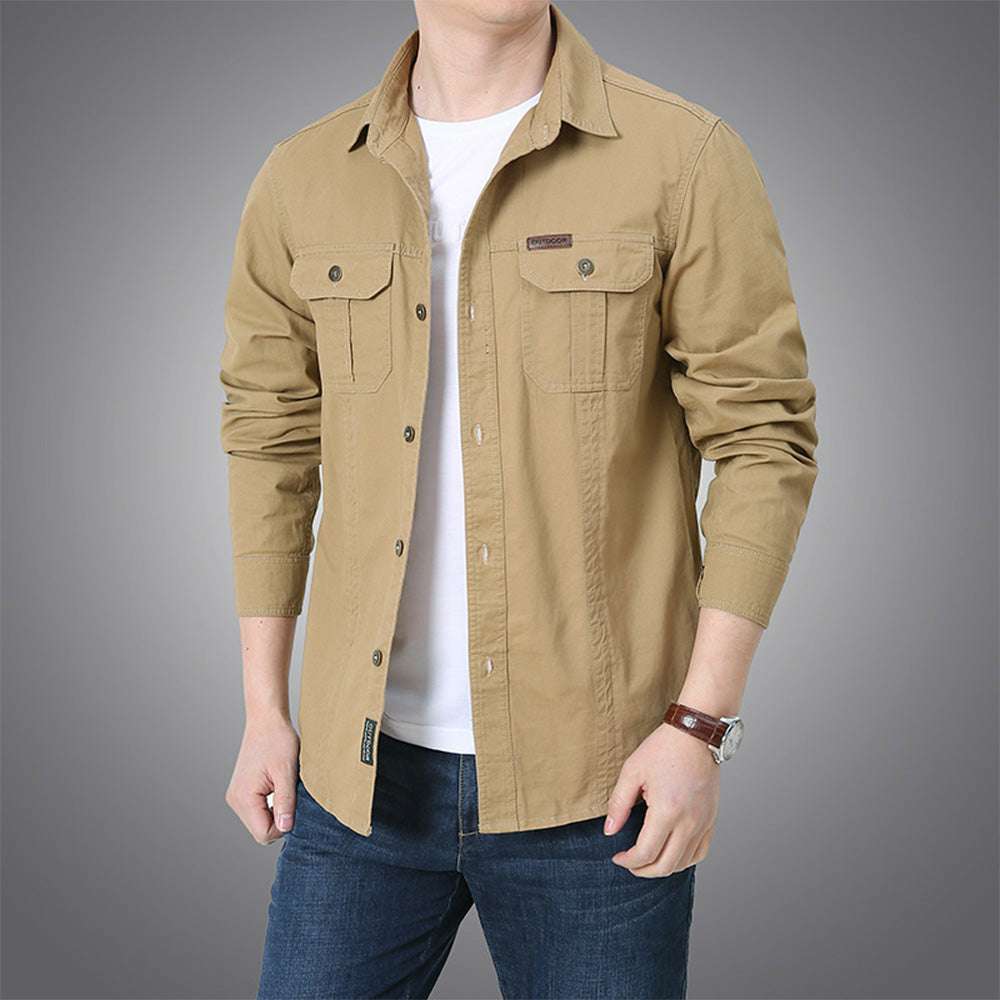 Men's New Loose Cotton Casual Workwear Shirt