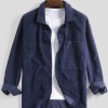Men's Corduroy Pocket Solid Color Long Sleeve Shirt Men's Corduroy Pocket Solid Color Long Sleeve Shirt