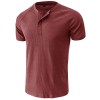 Waffle Button Raglan Men's Short Sleeve
