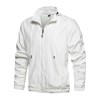 Men's Solid Color Stand Collar Hooded Jacket