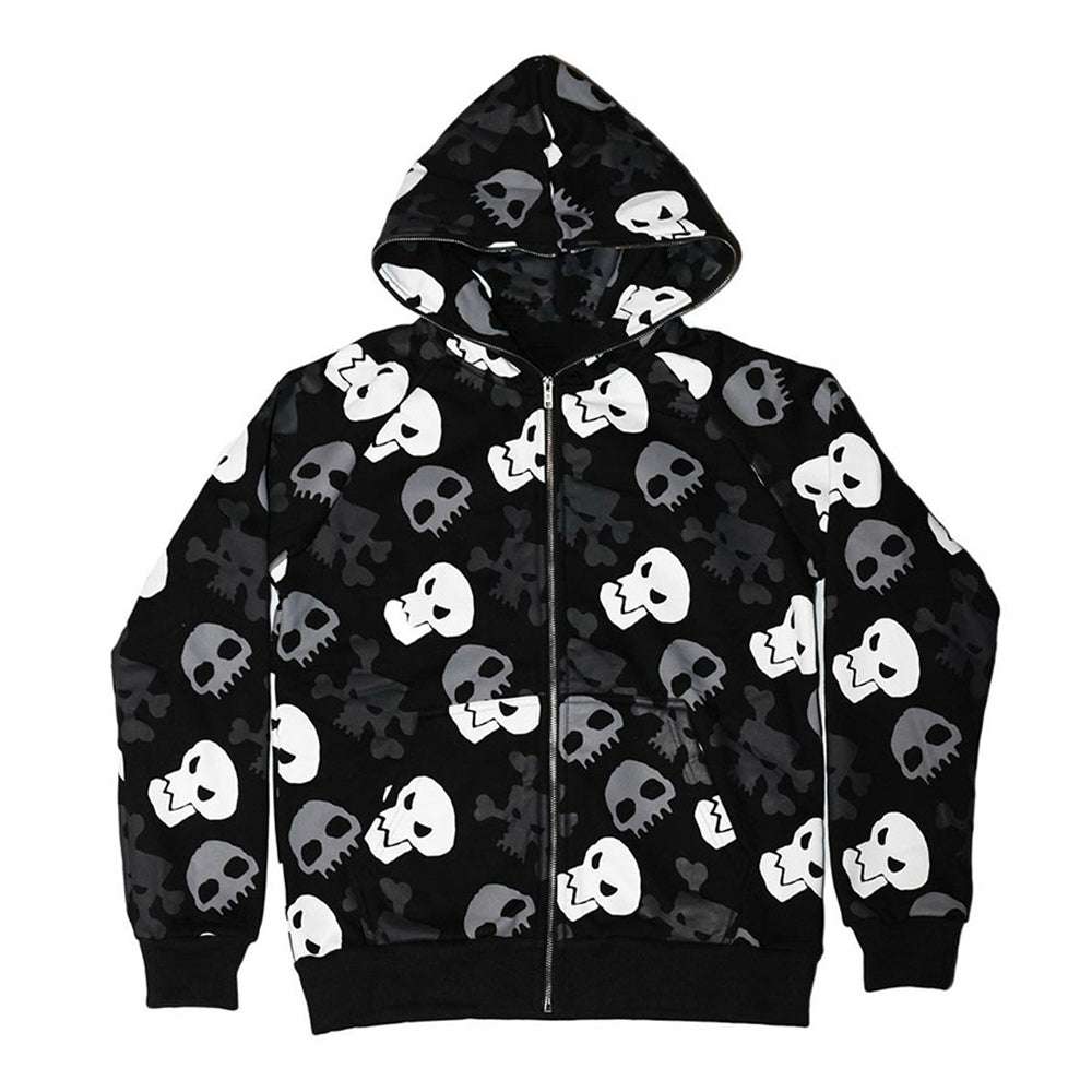 Men's Skull Print Oversized Hooded Sweatshirt P1211 Men's Skull Print Oversized Hooded Sweatshirt P1211