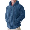 Men's plush cardigan hooded jacket