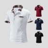 Summer new color-block plaid men's casual polo shirts P1118