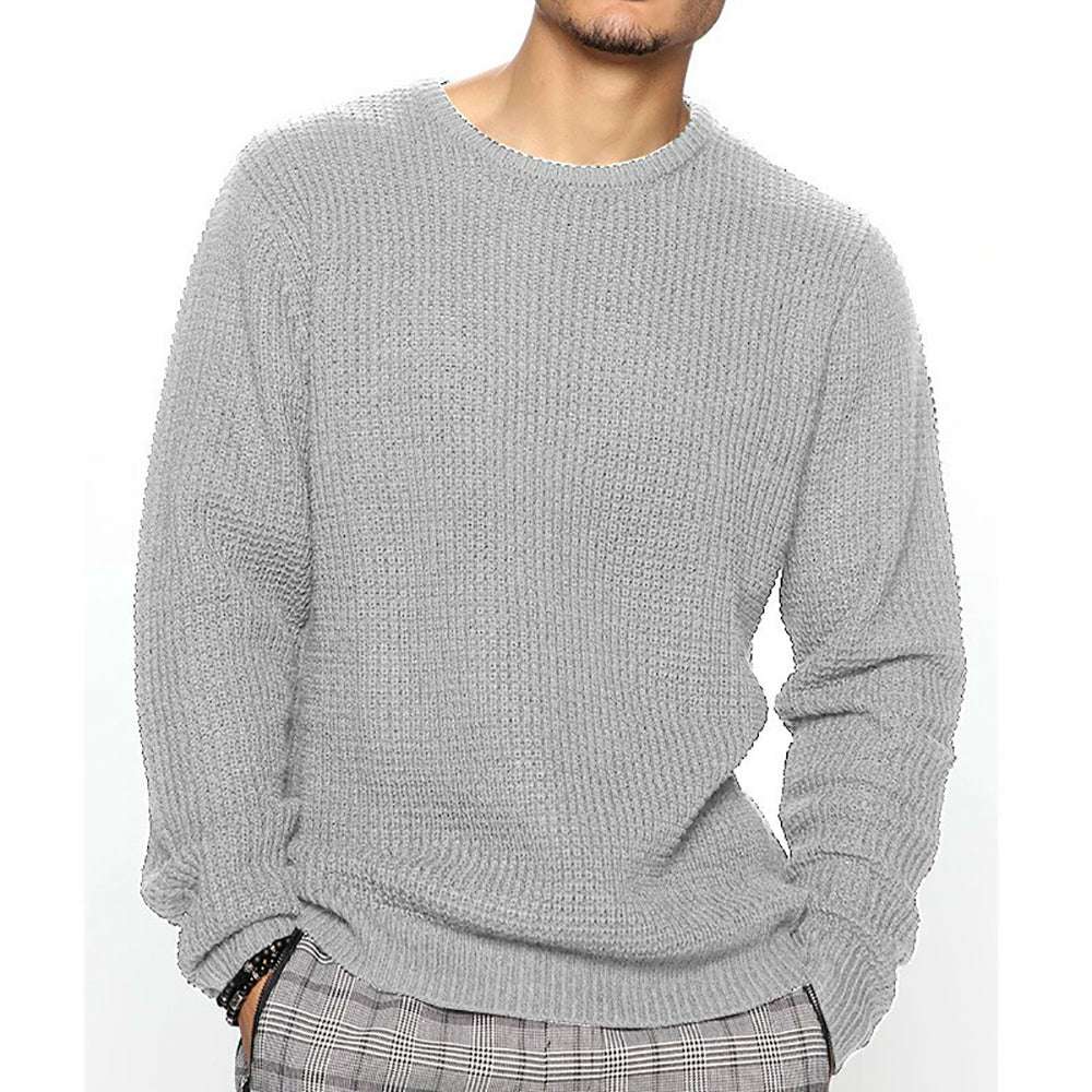New Men's Fashion Round Neck Hollow Out Casual Knit Long Sleeve Sweater New Men's Fashion Round Neck Hollow Out Casual Knit Long Sleeve Sweater