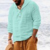 Spring Summer Men's Casual Loose Linen Hoodie