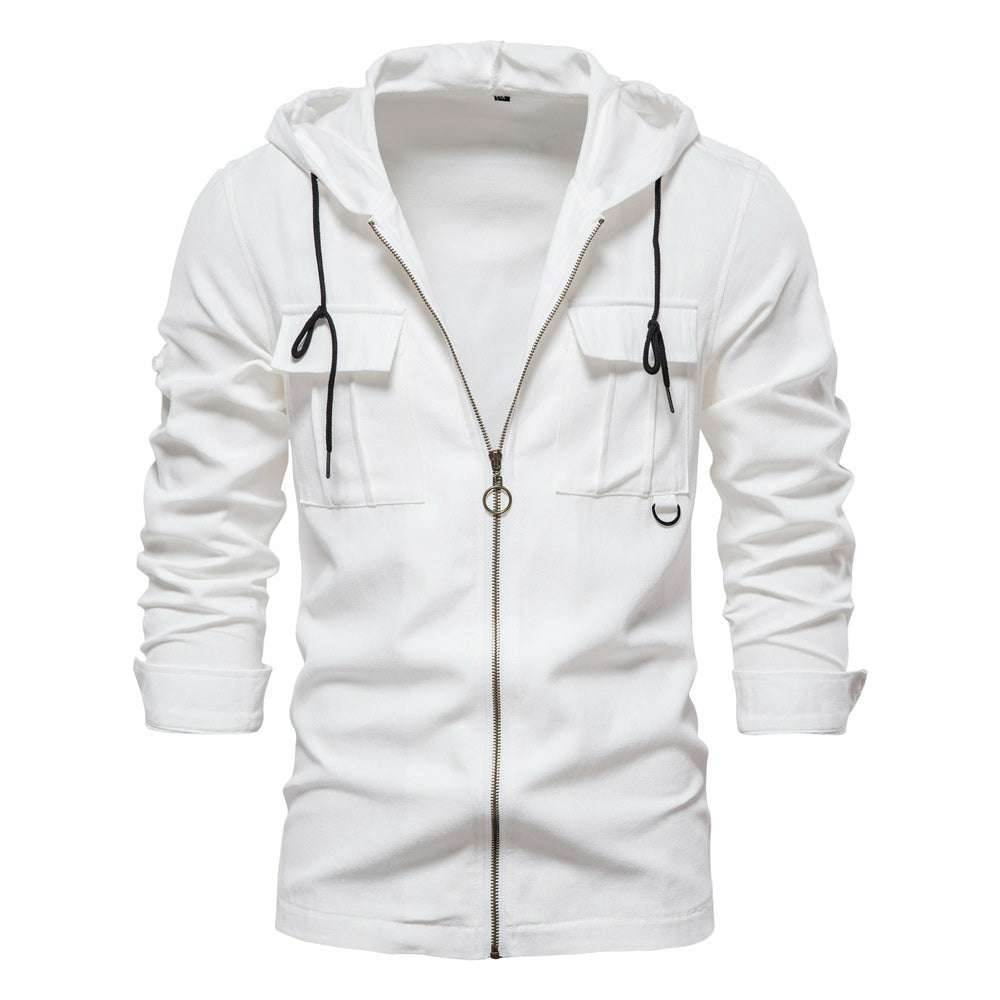 Men's Solid Color Pocket Fashion Slim Fit Cardigan P1241