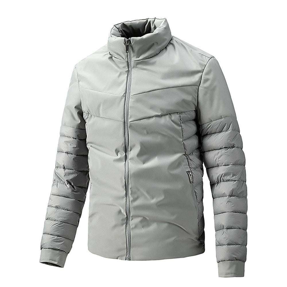 Men's stand collar thin winter thermal padded jacket