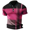Summer Fashion Men's Color Block Polo Shirt P1113