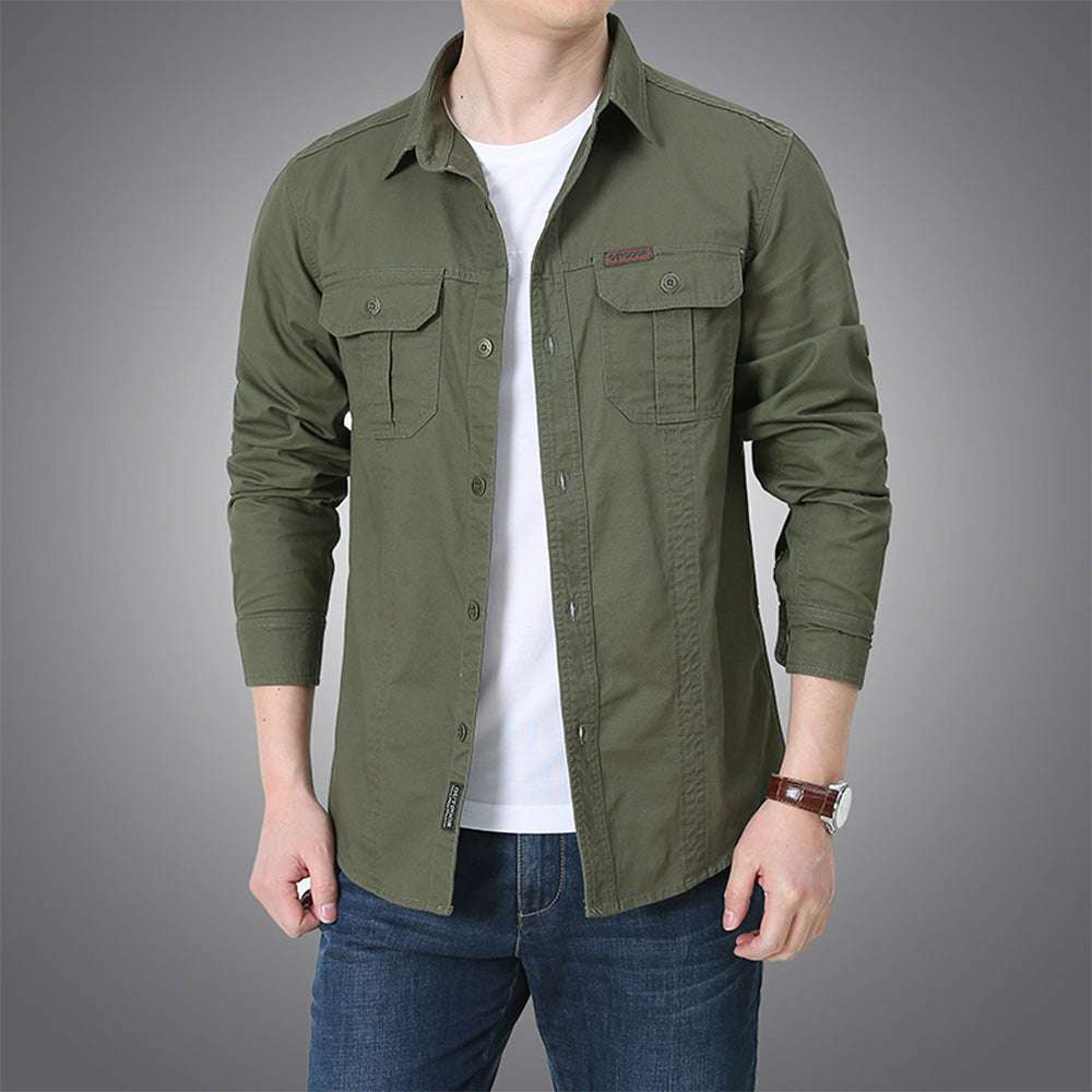 Men's New Loose Cotton Casual Workwear Shirt