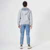 Men's Solid Color Stand Collar Hooded Jacket