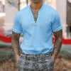 Summer New Men's Casual Tight Zipper POLO Short Sleeves P1139 Summer New Men's Casual Tight Zipper POLO Short Sleeves P1139