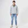 Men's Solid Color Stand Collar Hooded Jacket