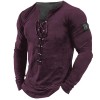 Summer new men's outdoor retro tie hooded long sleeve
