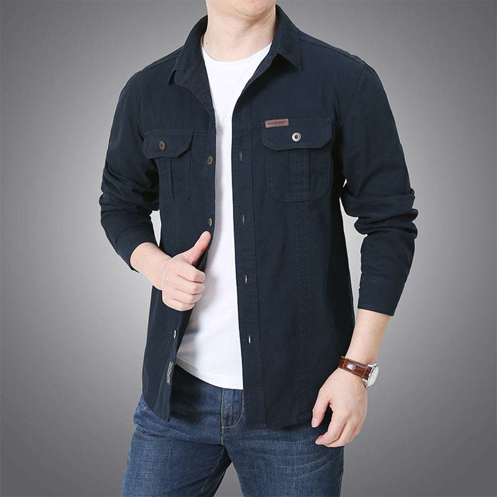Men's New Loose Cotton Casual Workwear Shirt