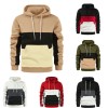 Men's spring autumn winter fashion color block hoodie