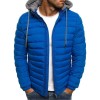 Men's Fashion Solid Color Warm Hooded Cotton Padded Jacket