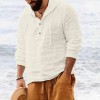 Spring Summer Men's Casual Loose Linen Hoodie