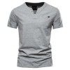 Summer new men's casual v-neck trend slim cotton short-sleeved T-shirt Summer new men's casual v-neck trend slim cotton short-sleeved T-shirt