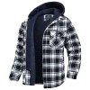 Long Sleeve Hooded Plaid Thick Warm Loose Jacket P1151