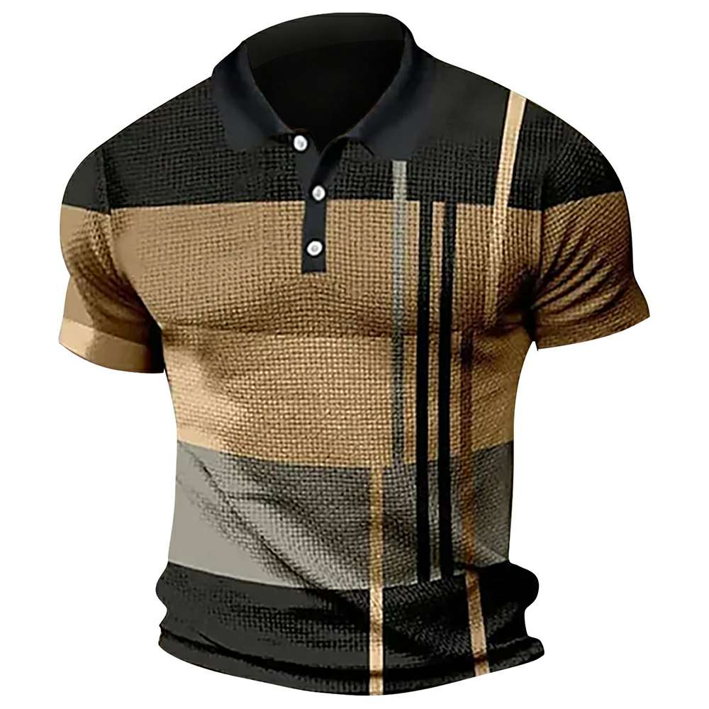 Summer Fashion Men's Color Block Polo Shirt P1113
