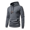 New Men's Fashion Check Casual Pocket Pullover Hoodie