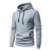 New Men's Fashion Check Casual Pocket Pullover Hoodie