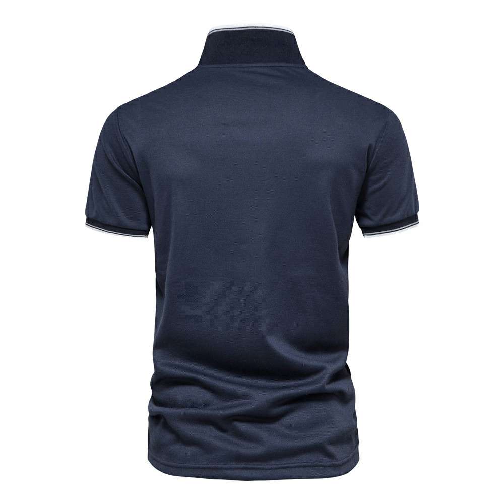 New solid color v-neck men's business POLO shirt casual short-sleeved P1024 New solid color v-neck men's business POLO shirt casual short-sleeved P1024