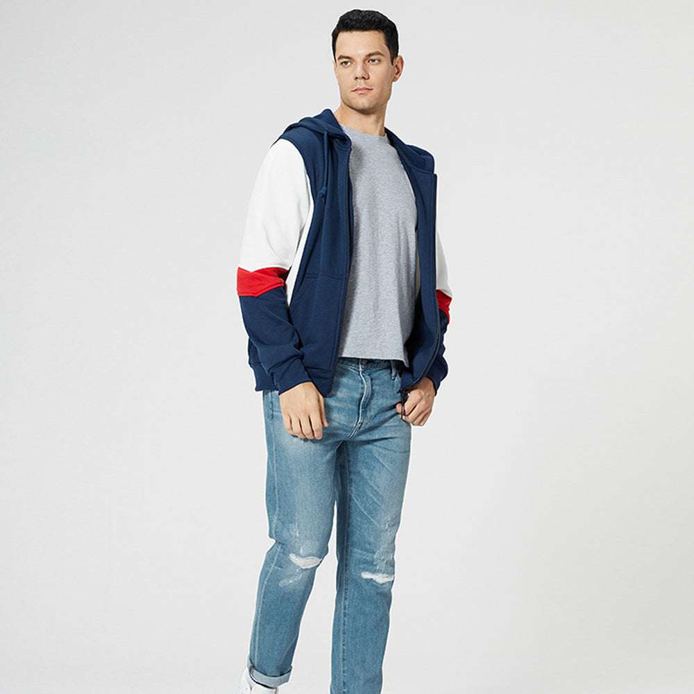 New Men's Fashion Colorblock Contrast Cardigan P1275 New Men's Fashion Colorblock Contrast Cardigan P1275