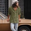 Summer new men's loose casual lapel long-sleeved shirt Summer new men's loose casual lapel long-sleeved shirt