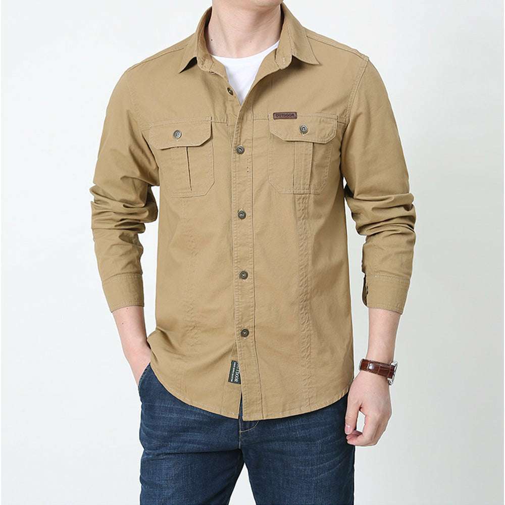 Men's New Loose Cotton Casual Workwear Shirt