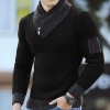 Men's Turtleneck Sweater Scarf Collar Casual Slim Fit Knit Pullover Men's Turtleneck Sweater Scarf Collar Casual Slim Fit Knit Pullover