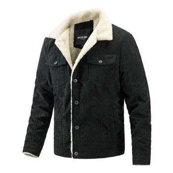 Men's Corduroy Fleece Fashion Thermal Jacket