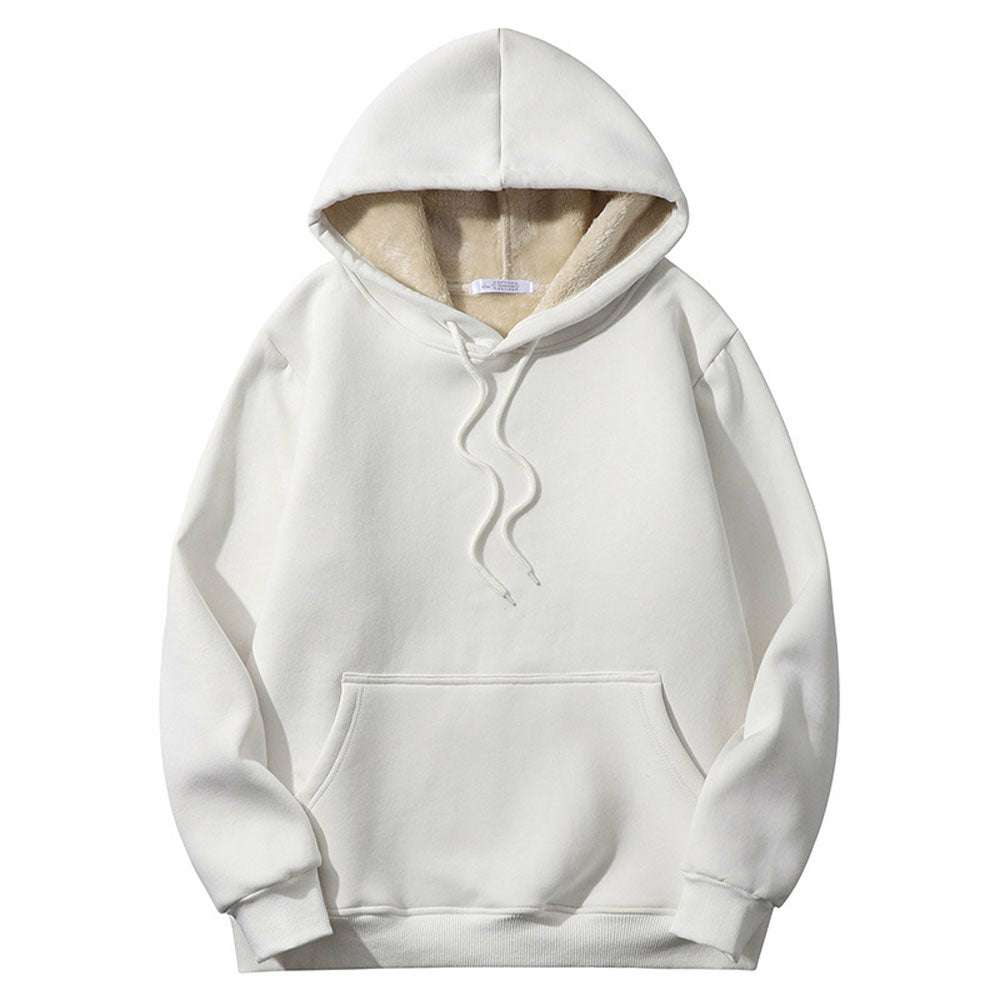 Fashion plus fleece hooded warm sports sweater