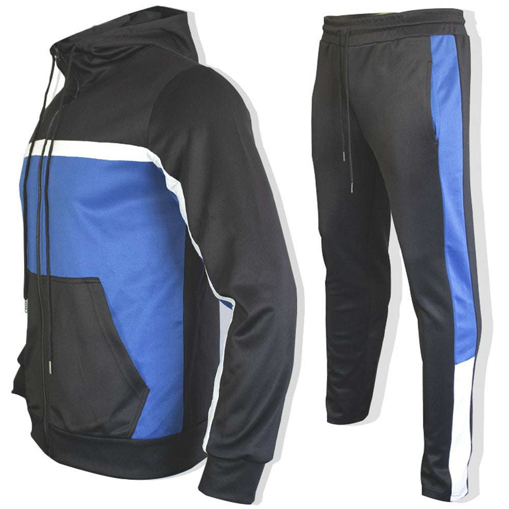 Men's Colorblock Leisure Sports Two-piece Set