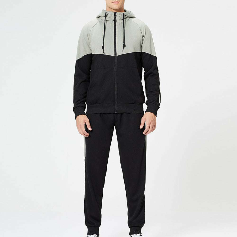 Men's Zip Hooded Long Sleeve Trousers Casual Suit Men's Zip Hooded Long Sleeve Trousers Casual Suit