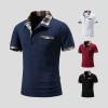 Summer new color-block plaid men's casual polo shirts P1118