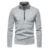 Men's Solid Color Zip Turtleneck Standing Collar Sweater P1174
