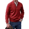 Men's Fashion Stand Collar Zipper Thermal Sweater