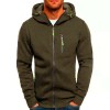 Men's Contrast Zip Slim Fit Hooded Jacket P1248