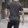 Men's fashion color block print short sleeves Men's fashion color block print short sleeves