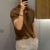 Summer new men's thin section solid color knitted POLO shirt with short sleeves P1107 Summer new men's thin section solid color knitted POLO shirt with short sleeves P1107