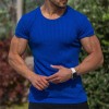 New Round Neck Short Sleeve Vertical Stripe Men's T-Shirt New Round Neck Short Sleeve Vertical Stripe Men's T-Shirt