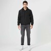 Men's Solid Color Stand Collar Hooded Jacket