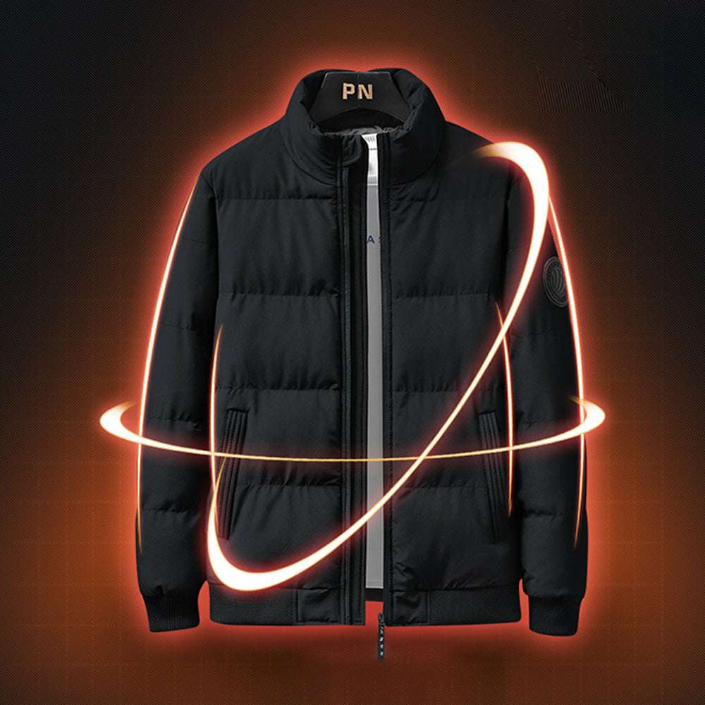 Thick warm down jacket with stand-up collar for men Thick warm down jacket with stand-up collar for men