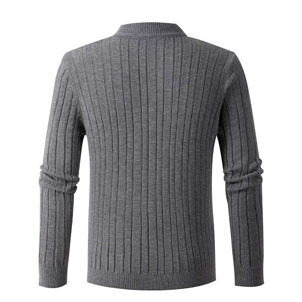 Autumn new men's zipper half-high collar twist knit bottoming shirt Autumn new men's zipper half-high collar twist knit bottoming shirt