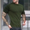 Men's fashion color block print short sleeves Men's fashion color block print short sleeves