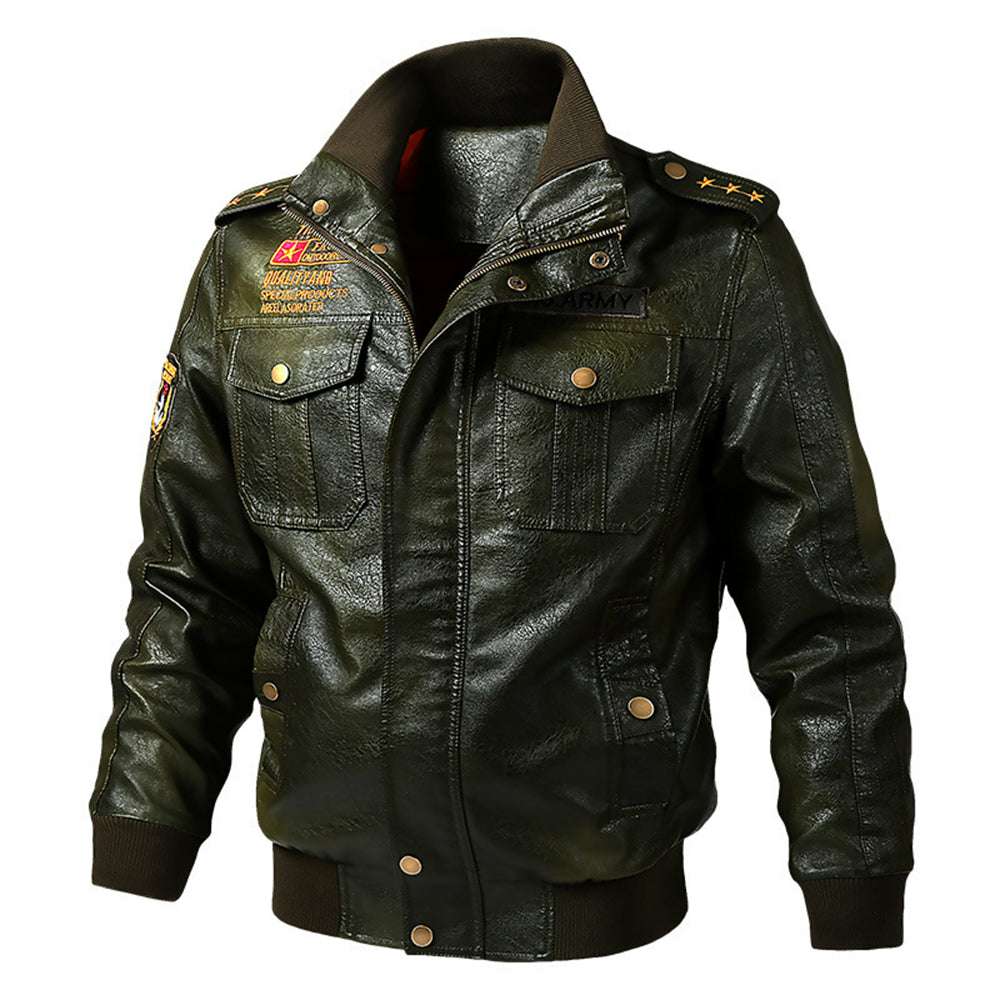 Soft Slim Men's Autumn and Winter Leather Jacket Soft Slim Men's Autumn and Winter Leather Jacket